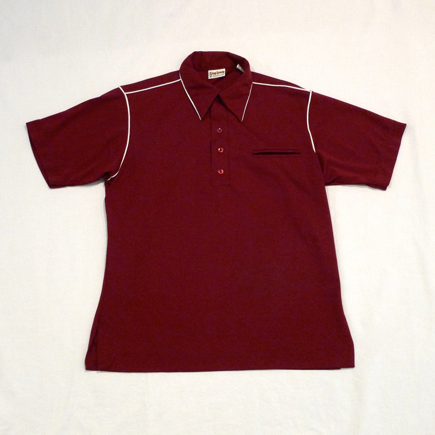 Bowling Shirt Vintage King Louie Bowling Polo shirt 1970s