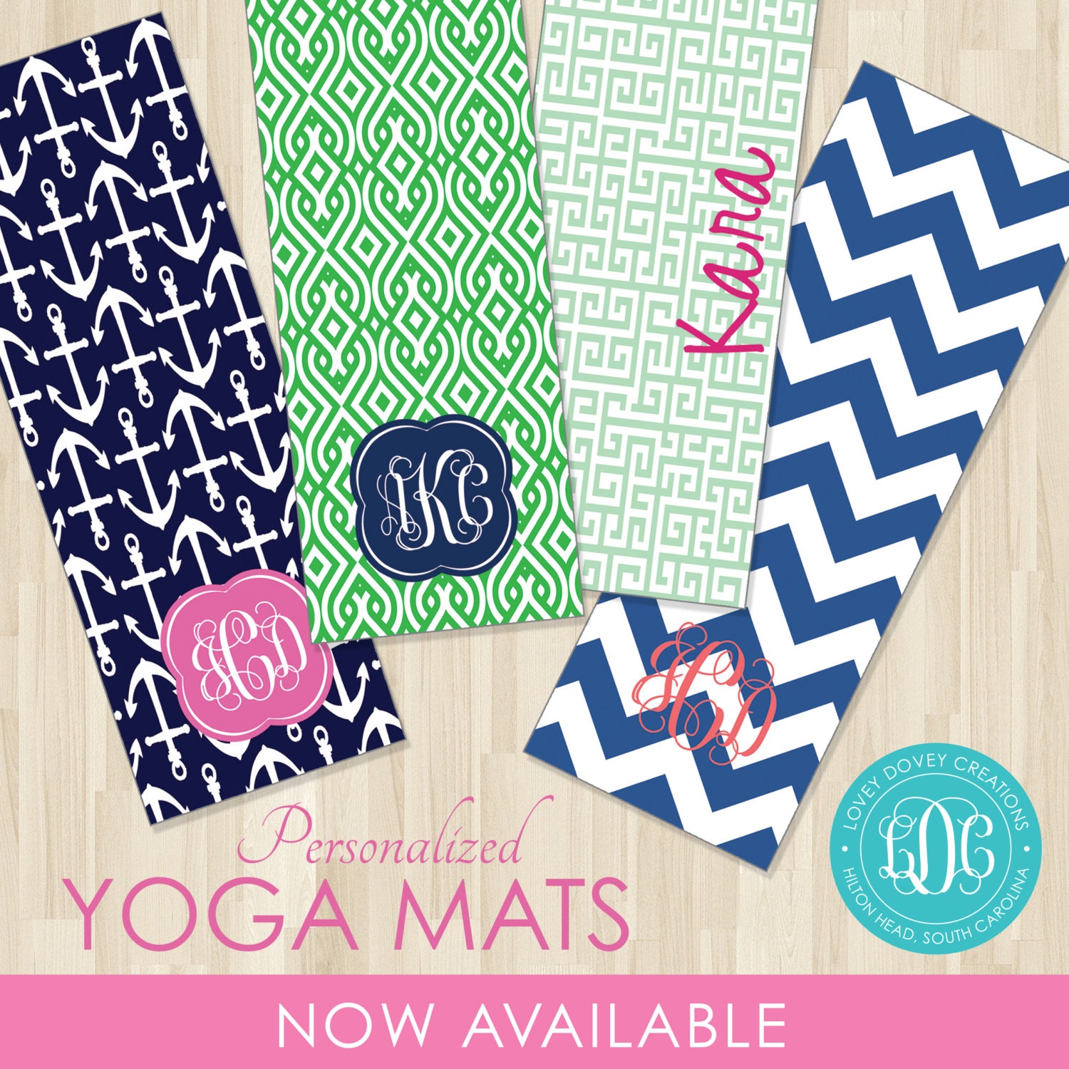 Yoga Mat Personalized Exercise Mat Custom Pilates Mat