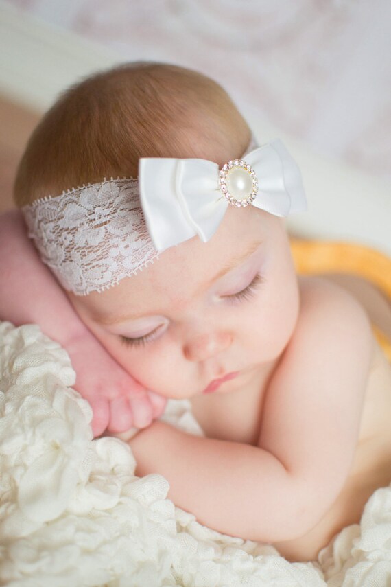 crochet baby headband with lace bow and by allbabygirls lace baby headband white satin bow baby headbands crochet baby headband with lace bow and by allbabygirls lace baby headband white satin bow baby headbands