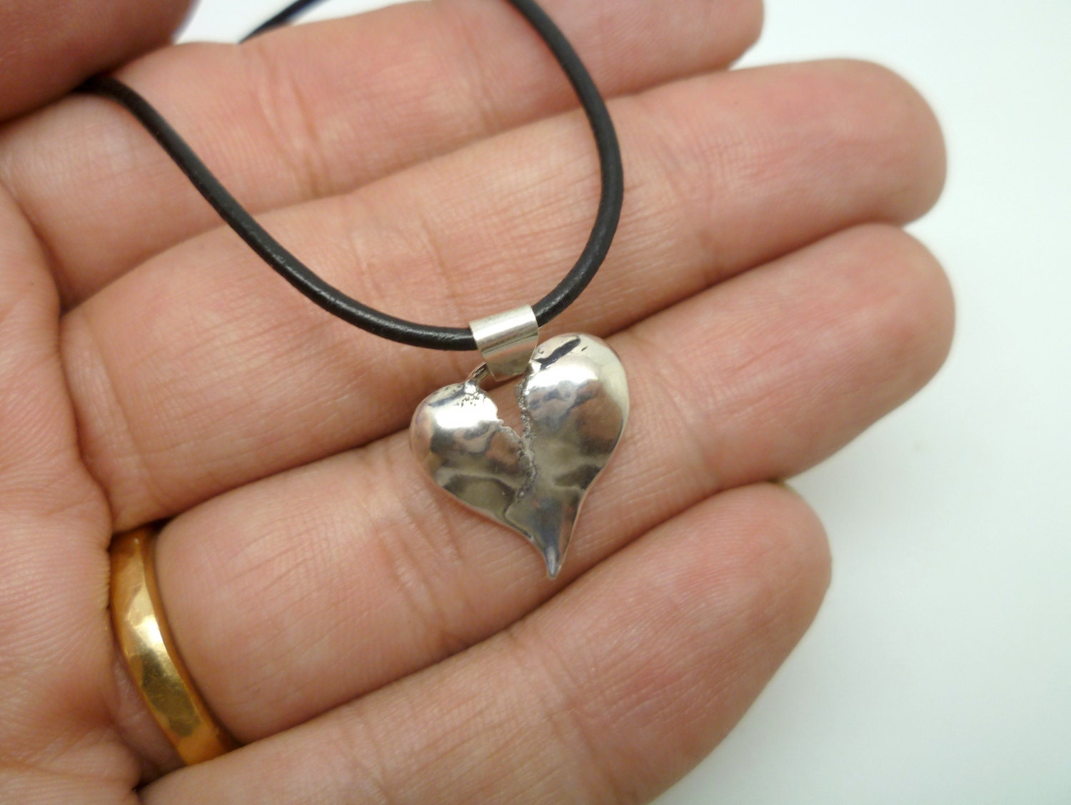 Broken Heart Necklace or Pendant in Sterling by BeatrizFortes