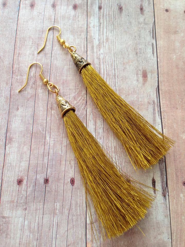 Gold Tassel Earrings Trending Now