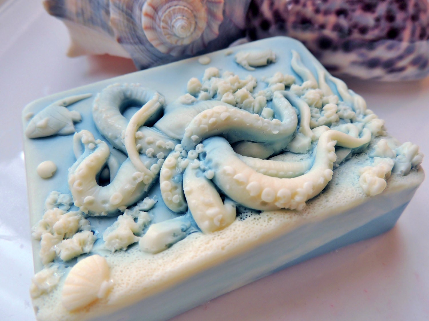 Octopus SOAP Octopus Fish Soap Sea Soap Beach by thecharmingfrog