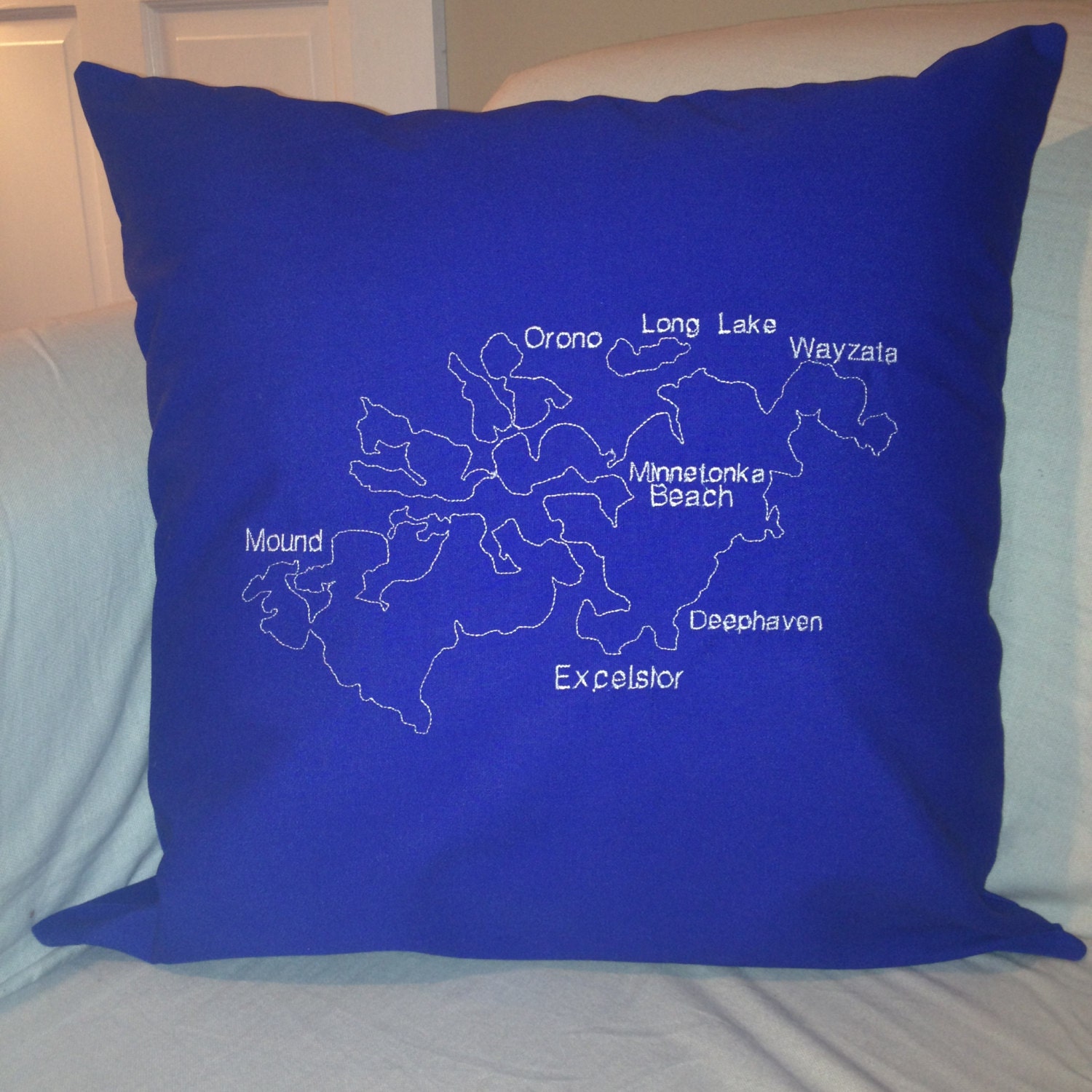 18 Square Lake Pillow Cover/ Lake Pillow Cover