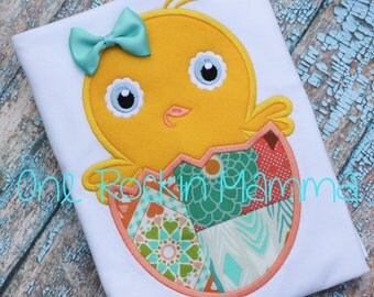 Chick in Patchwork Egg - INSTANT DOWNLOAD