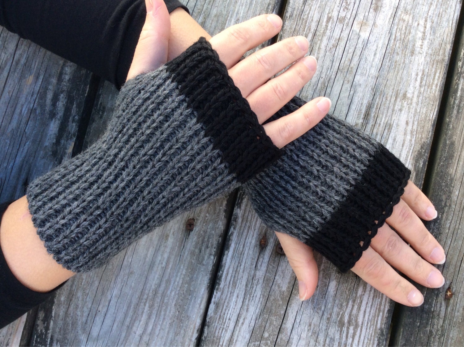 Mens Fingerless Glove Knit Gloves for Men by WendysWonders127