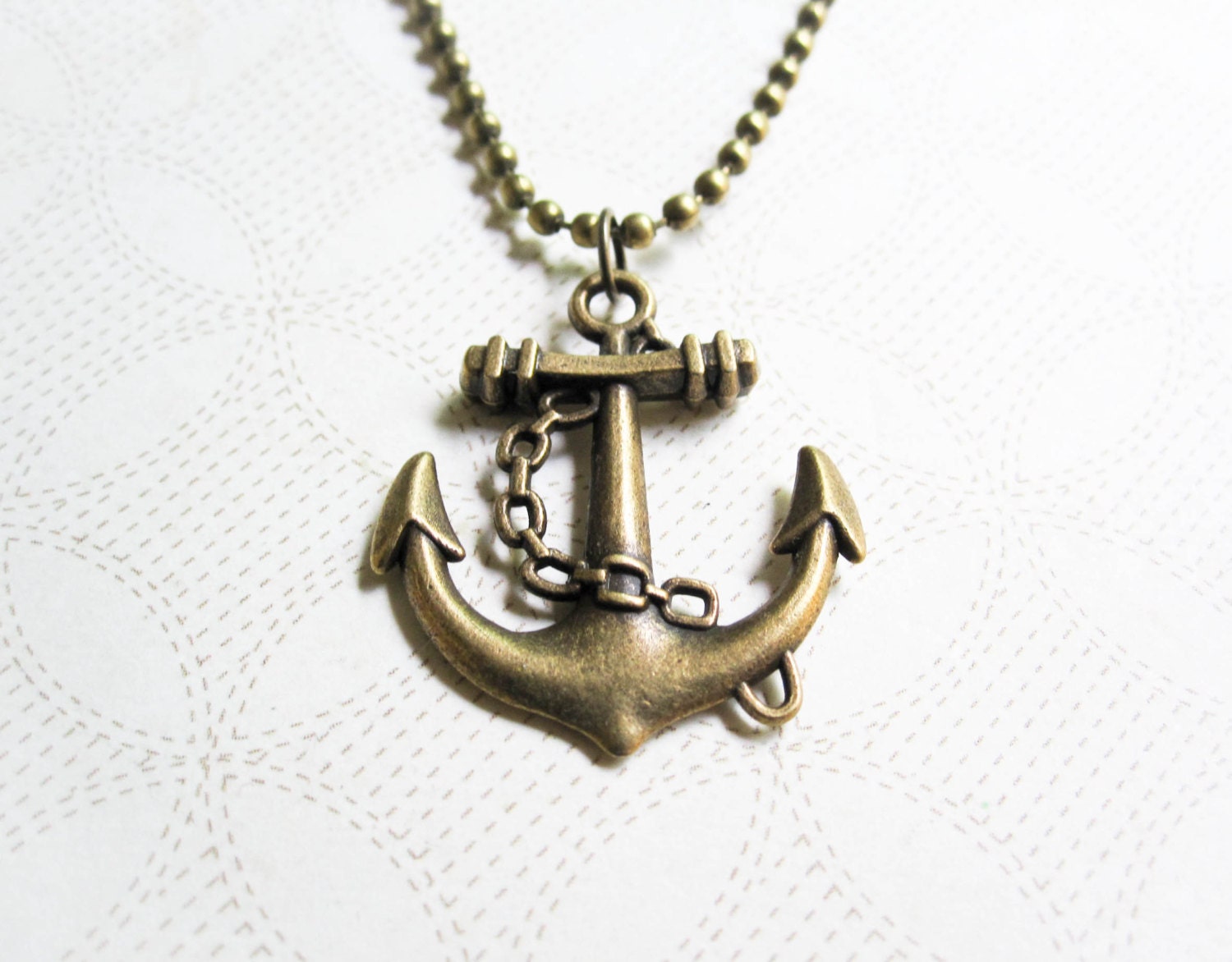 Men's Anchor Necklace Nautical Jewelry Men's