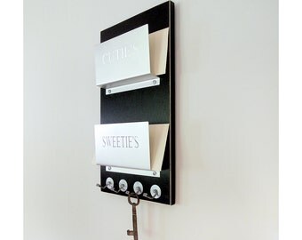 Metal Wall Mail Organizer wall mail holder: minimal mail organizer with key hooks Metal Wall Mail Organizer wall mail holder: minimal mail organizer with key hooks