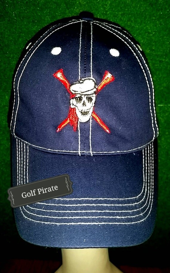 Golf Pirate logo hat by WildflowerErin on Etsy
