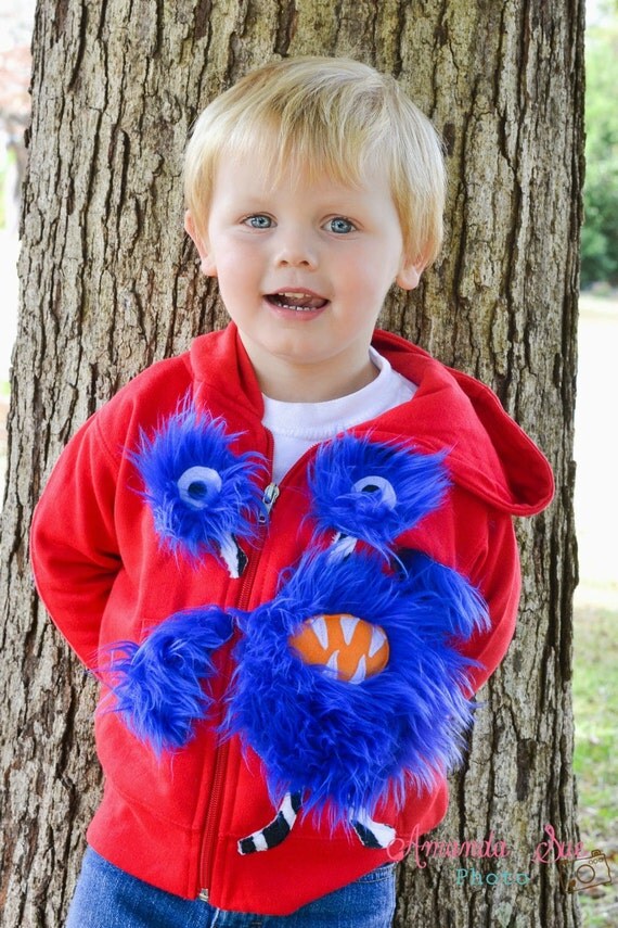 Boys monster hoodie jacket