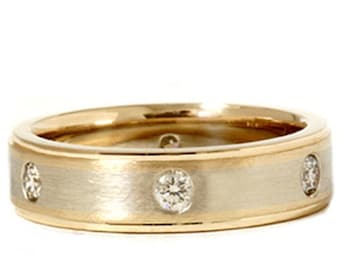 1/2CT Black Diamond Wedding Ring Black Gold Mens by Pompeii3