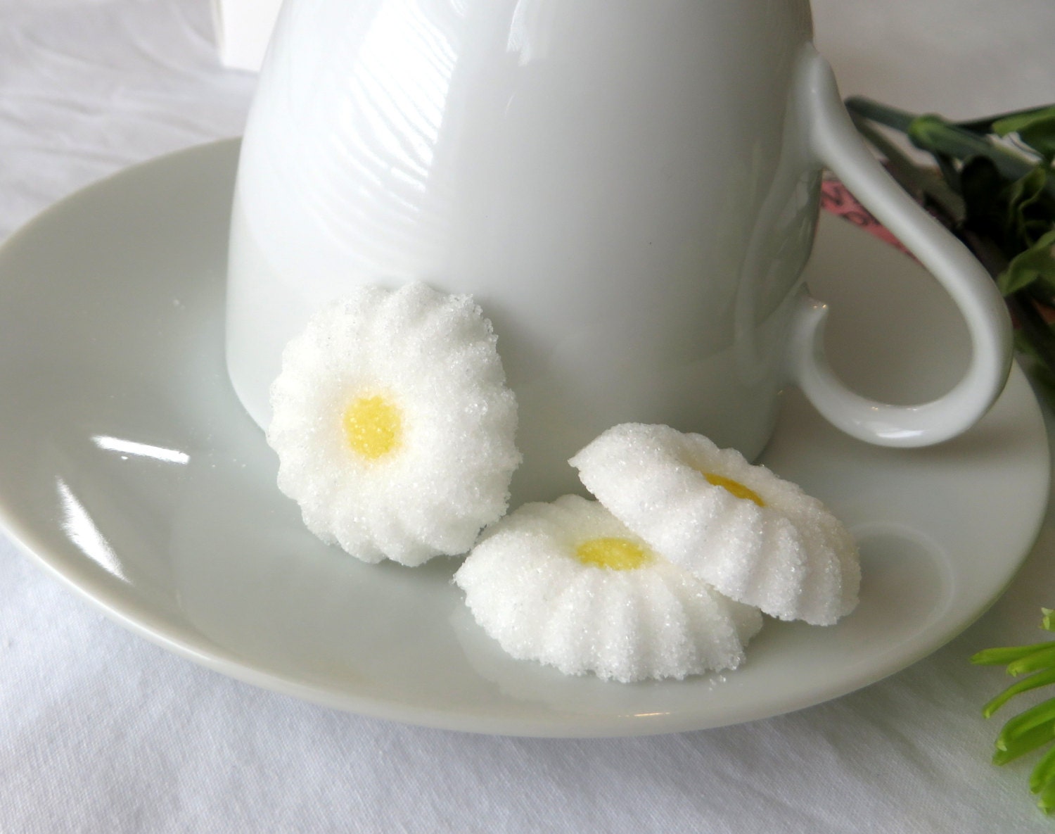 36 Ready To Ship Daisy Shaped Sugar Cubes Molded Sugars for