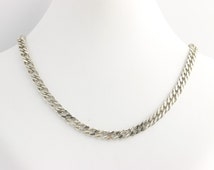 Popular items for silver link necklace on Etsy