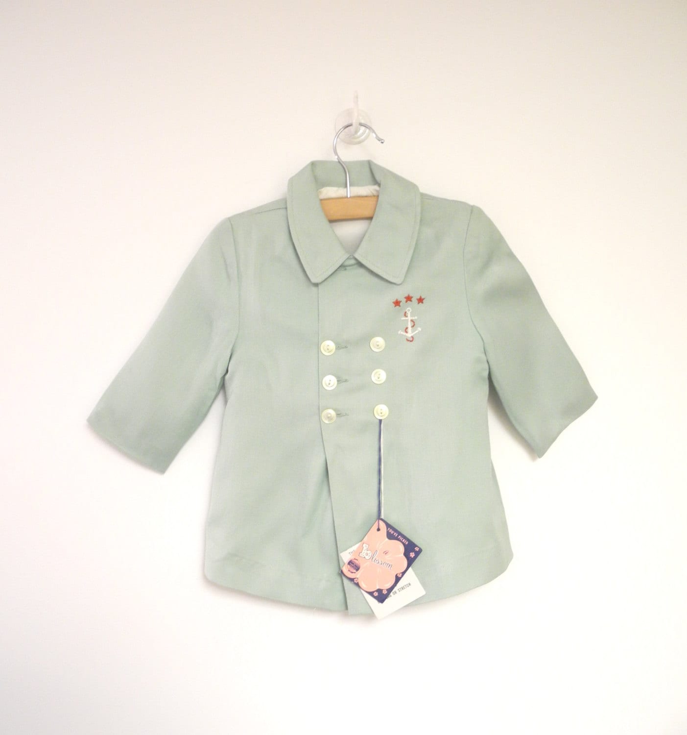 Vintage Baby Clothes 1950's Mint Green Baby Boy Coat Set
