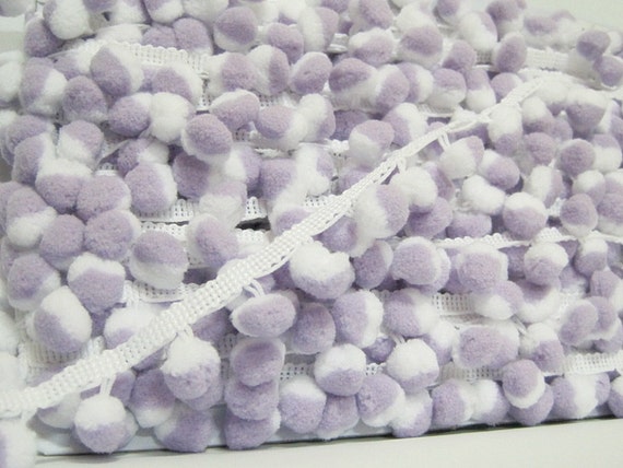 wholesale pom pom fringe trim pom violet Wholesale,lavender trim, pom fringe, white pom pom pom pom