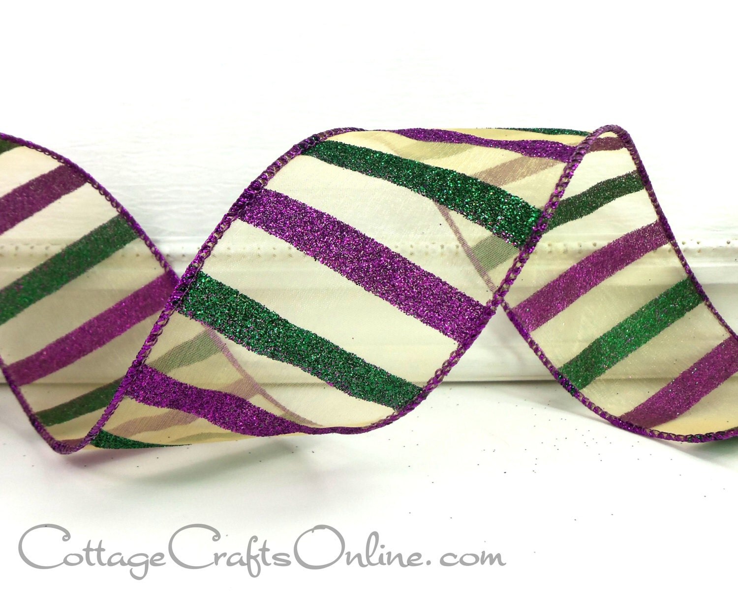 mardi gras wired ribbon 2 1 2 wide purple green mardi gras wired ribbon 2 1 2 wide purple green