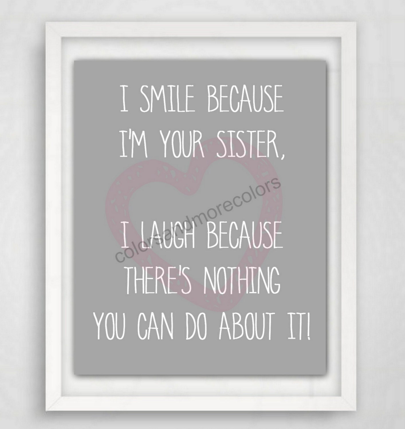 gift for sister printable gift printable quote sister