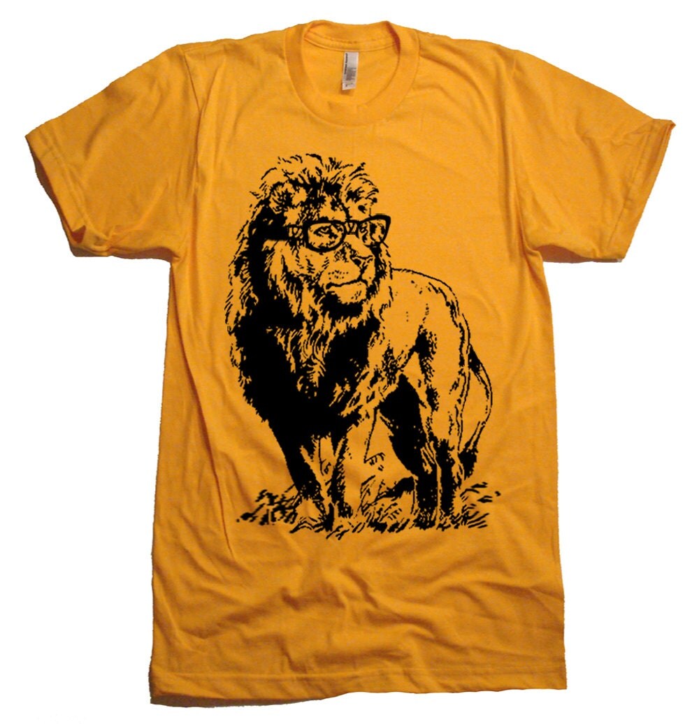 lion with glasses t shirt