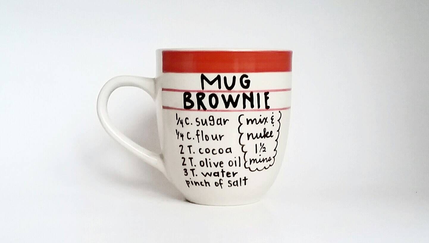 Chocolate Brownie Recipe Brownie Mug Cake Mug Gag Gift by Farizula