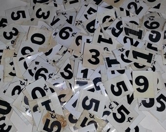 Random Lot 25 Vintage grocery store price numbers display markers Dime General Store produce market paper supplies scrap