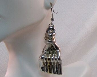 C1980's Art Form Sterling Tassel Earrings