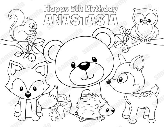 Download Woodland Baby Animals Coloring Pages Coloring Pages