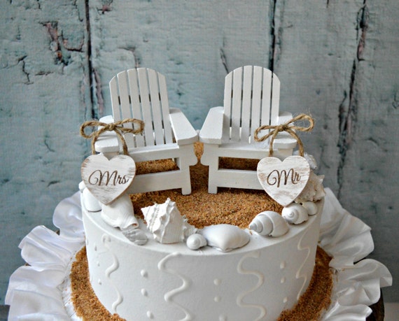 beach chairs-beach-wedding-cake