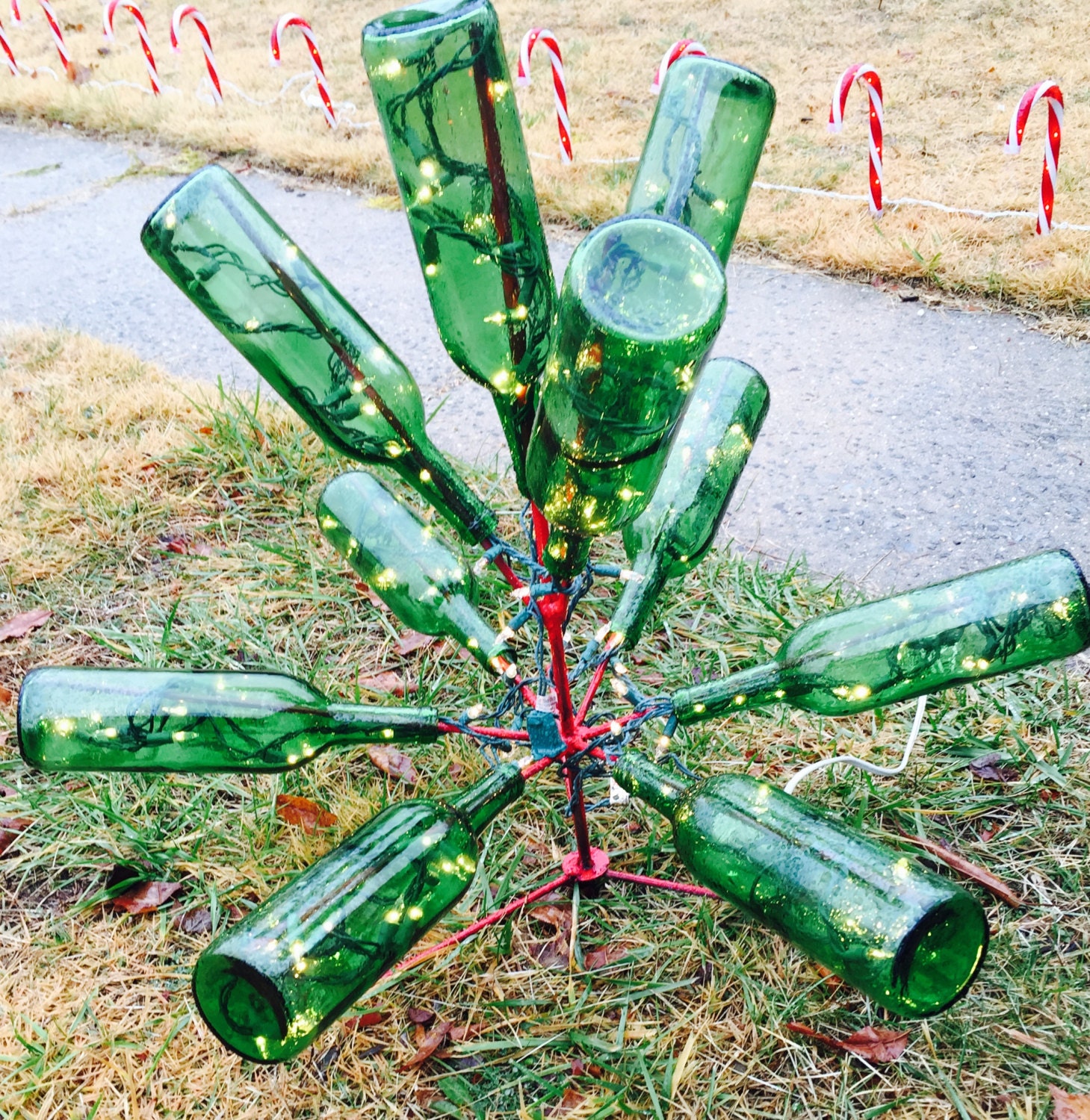 Wine Bottle Tree by EmulsionArts on Etsy