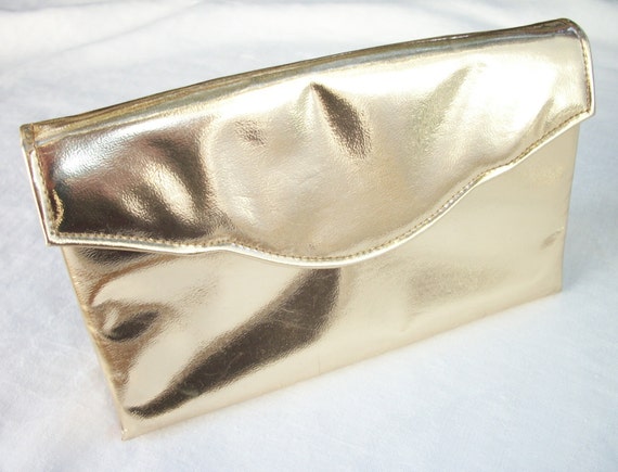 Paris ~ Gold Foil ~ Envelope Evening Clutch ~ Purse ~ Elegant Party ...