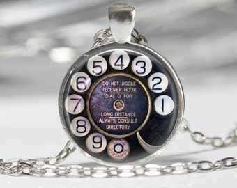 Steampunk Jewelry Steampunk Telephone Dial Necklace Vintage Phone
