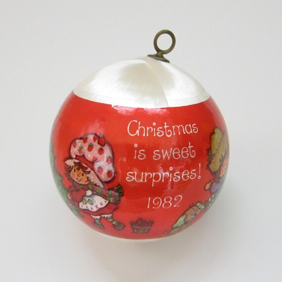 strawberry shortcake christmas ornament vintage silk ball tree strawberry shortcake christmas ornament vintage silk ball tree
