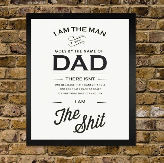 Gift for Him- Quirky Quote Poster Print - Funny 8x10 Print Vintage ...