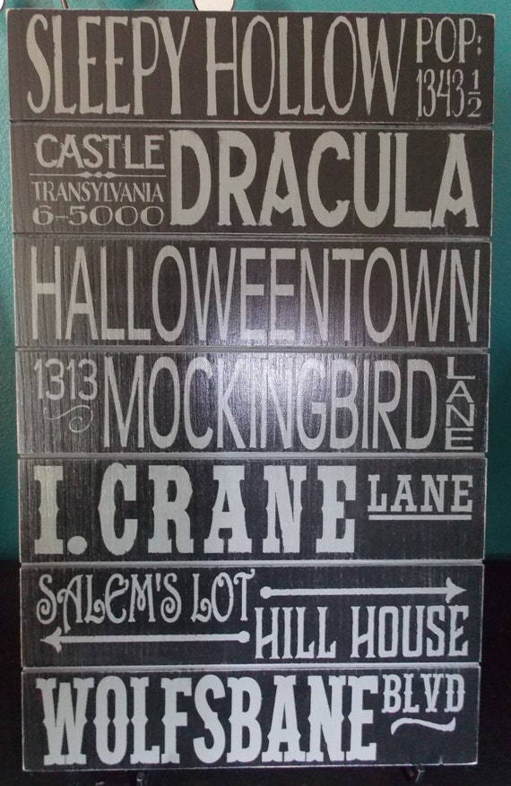 Items similar to Haunted Addresses Sign for Halloween on Etsy