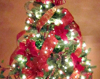 Christmas Tree Topper Bow, Christmas Bow, Tree Topper Bow, Christmas ...