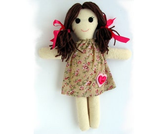 Rag Doll Pattern, - Soft Doll pattern PDF, Softie, Cloth Doll Ragdoll, Digital Download, easy doll pattern