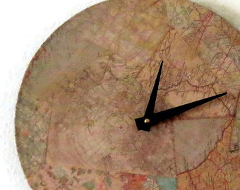 Unique Wall Clock, Map Clock, trending Map Decor, Home and Living, Decor & Housewares, Home Decor, Unique Gift