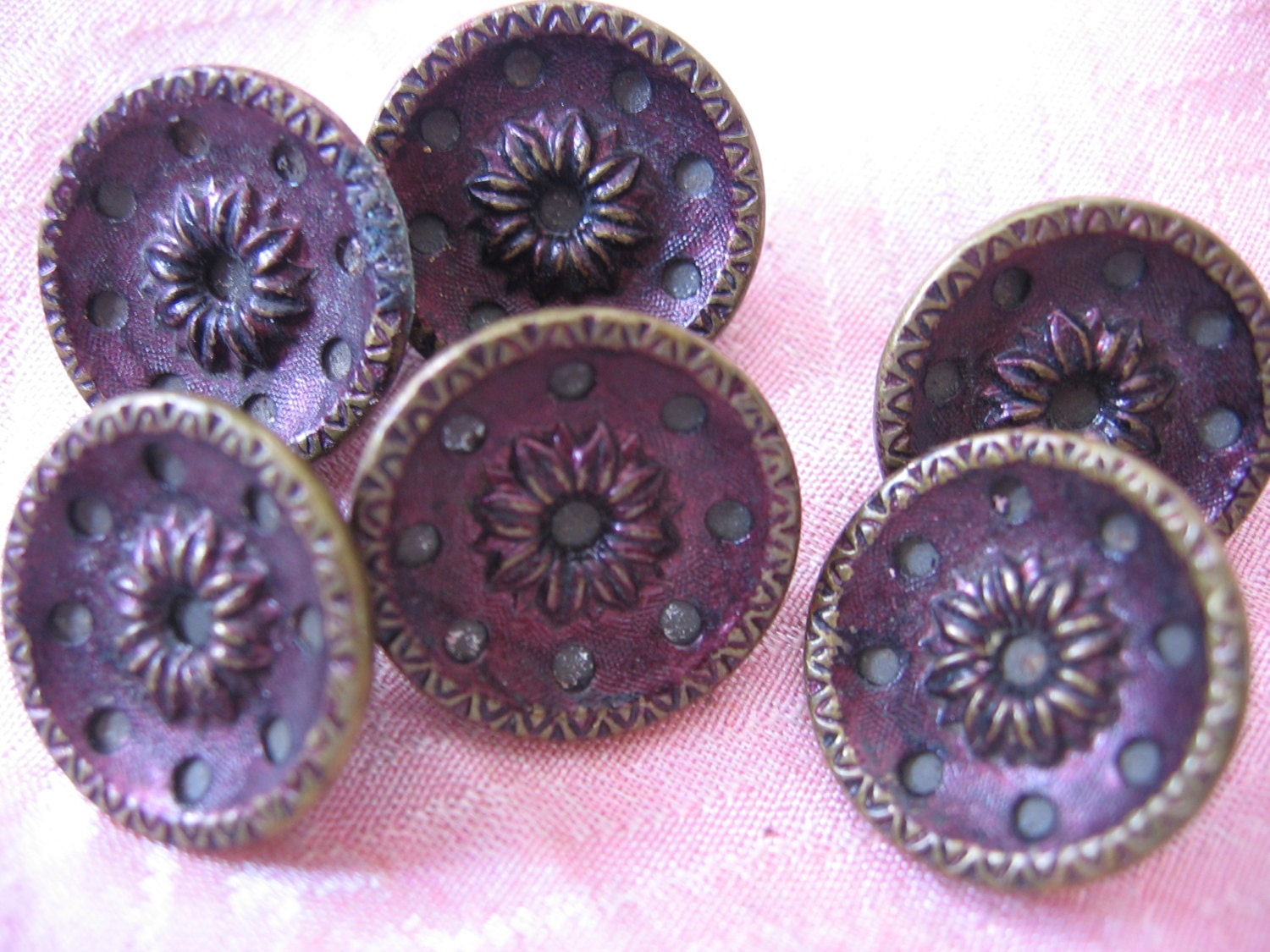 Color Tinted Metal Dress Costume Buttons with Shank Back Victorian ...