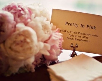 Silver Wedding Place Card Holder, Menu Holder, Table Number Holder, Sign Holder