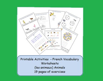 items similar to prepositions french primary worksheets