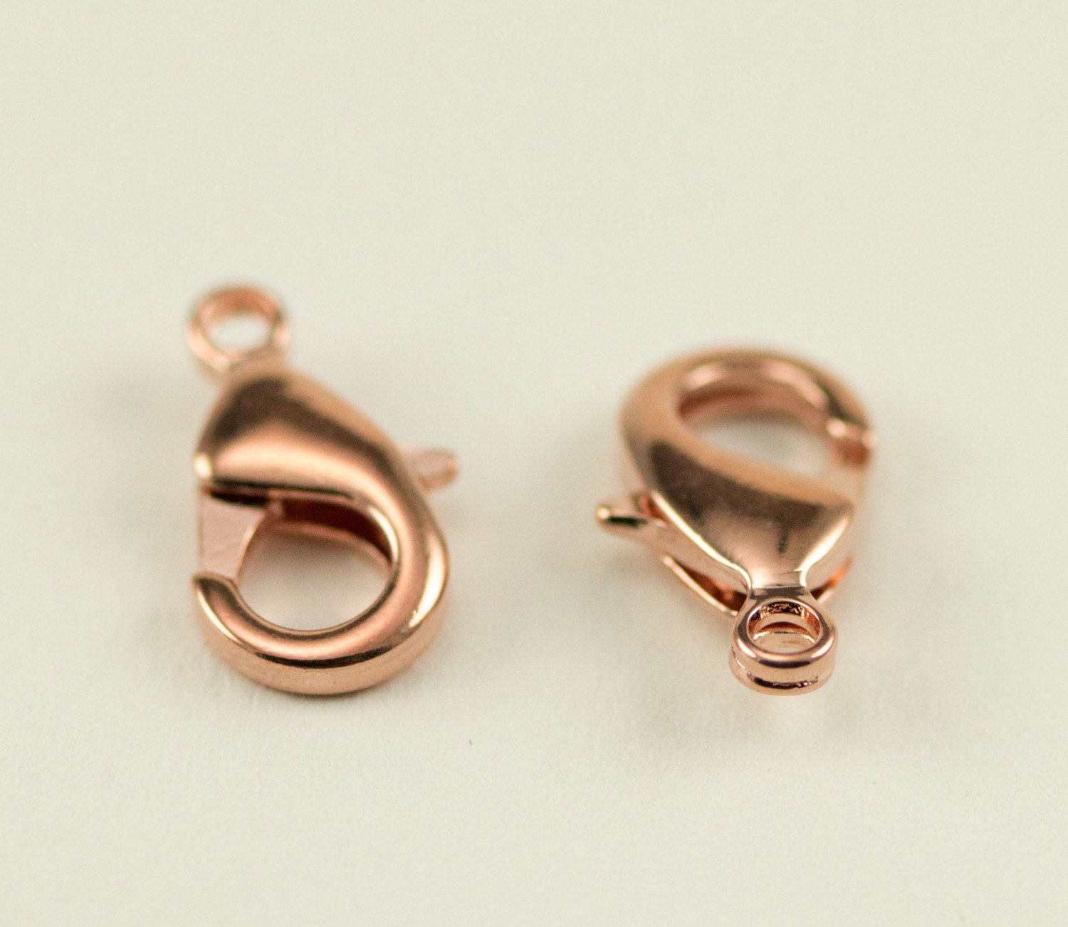 14k Rose Gold Fill Clasps 15 x 7 mm Lobster Claw Clasps