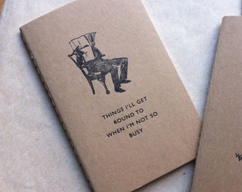 Things I'll get round to - Letterpress Moleskine Pocket Cahier (buff)