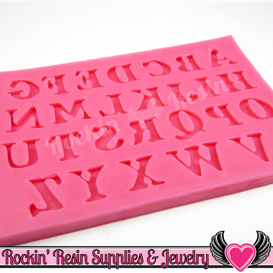 SILICONE MOLD Alphabet Upper Case Letters Food Grade