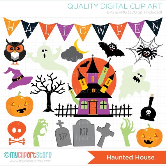 clipart haunted halloween houses - photo #35