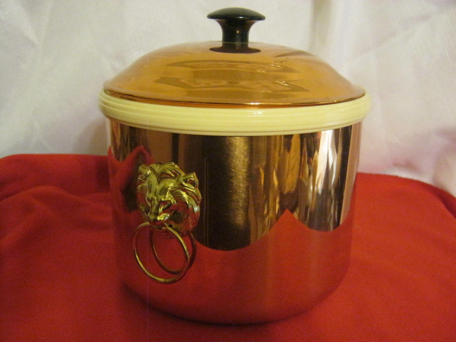 Mid Century Ice Bucket From Coppercraft Guild With Original Tongs And