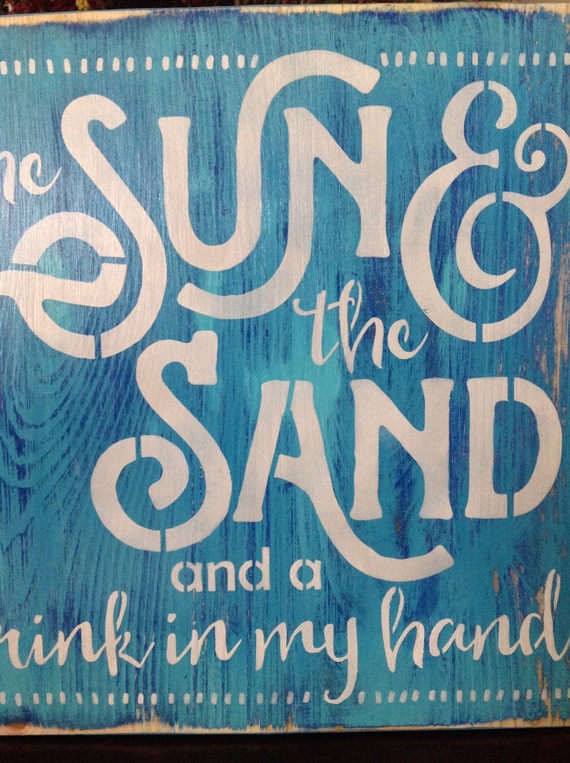 Items similar to The Sun and The Sand and a Drink in my