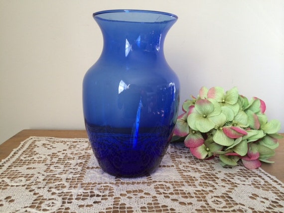 cobalt blue flower vase cobalt blue flower vase