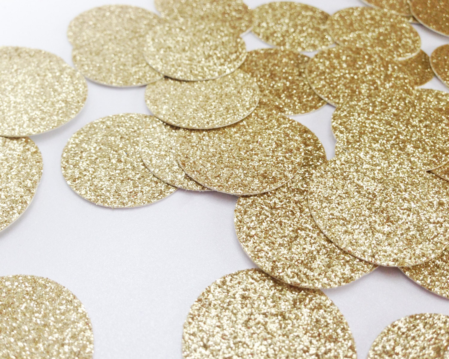 Gold Glitter Circle Confetti 1 Confetti. Wedding.