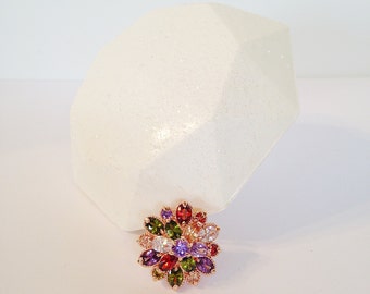 Cocktail Ring with Chocolate Diamond, Giant Diamond Chocolate