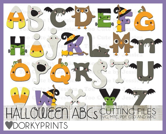 Halloween Alphabet Cuttable Files For Use with Cutting