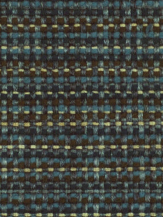 Navy Blue Tweed Upholstery Fabric Heavyweight by PopDecorFabrics