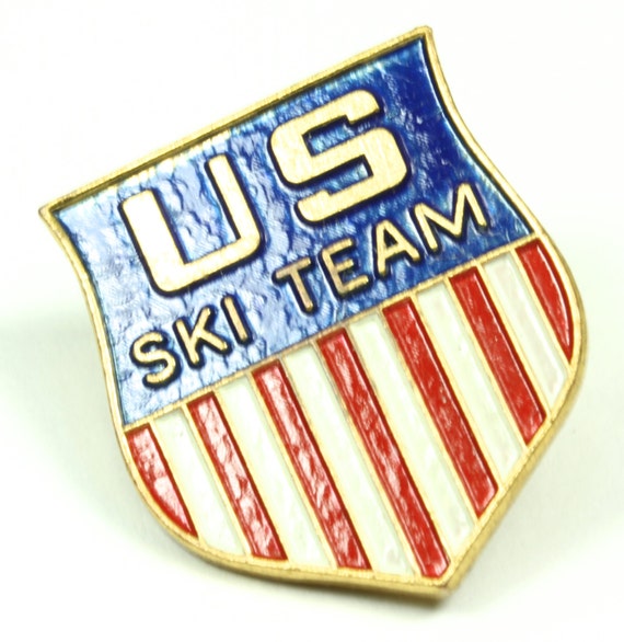 US Ski Team Flag Logo Badge Olympic Games Collectible Souvenir